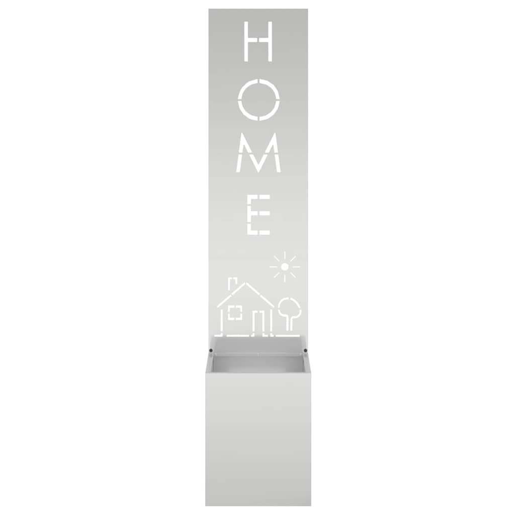 Garten Sichtschutz-Leinwand Silber 32 x 140 cm Verzinkter Stahl