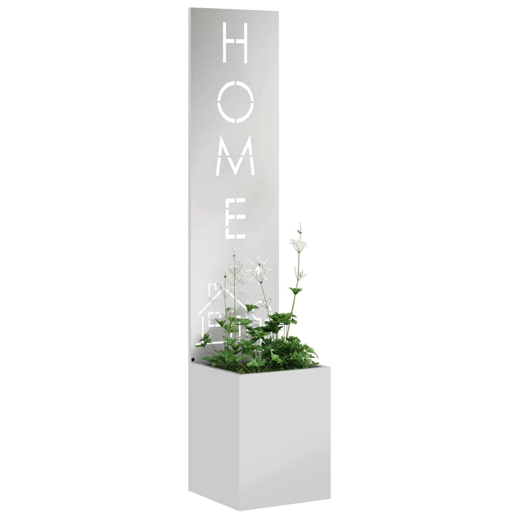 Garten Sichtschutz-Leinwand Silber 32 x 140 cm Verzinkter Stahl