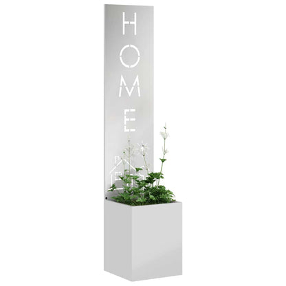 Garten Sichtschutz-Leinwand Silber 32 x 140 cm Verzinkter Stahl