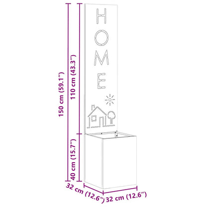 Garten Sichtschutz-Leinwand Silber 32 x 140 cm Verzinkter Stahl