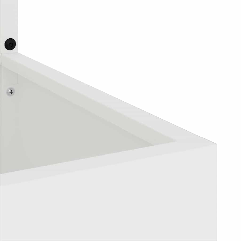 Blumentopf mit dekorativem Paneel Weiß 50 x 140 cm