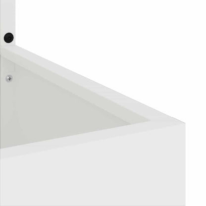 Blumentopf mit dekorativem Paneel Weiß 50 x 140 cm