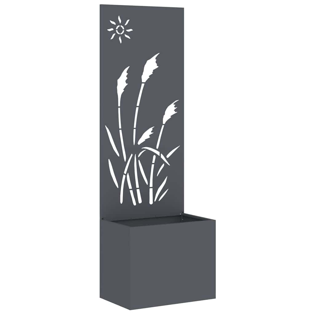 Blumentopf mit dekorativem Paneel Anthrazit 50 x 140 cm