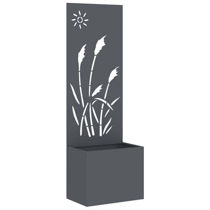 Blumentopf mit dekorativem Paneel Anthrazit 50 x 140 cm