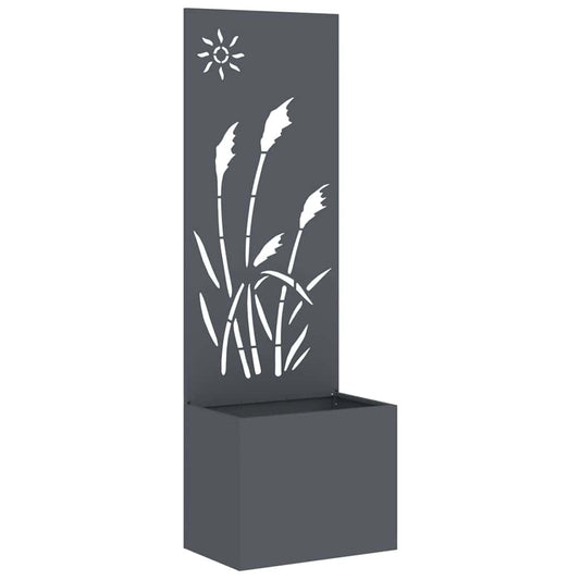 Blumentopf mit dekorativem Paneel Anthrazit 50 x 140 cm