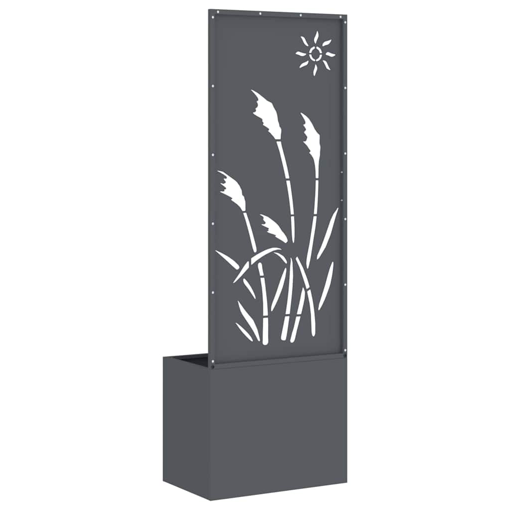 Blumentopf mit dekorativem Paneel Anthrazit 50 x 140 cm