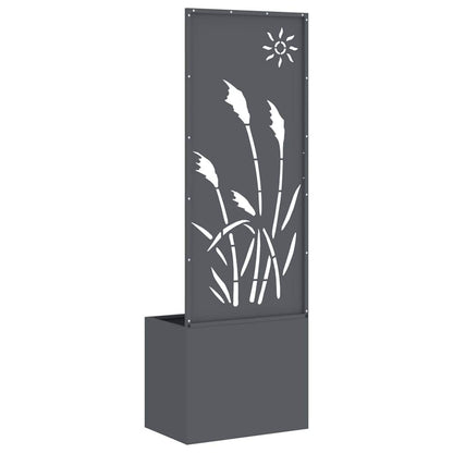 Blumentopf mit dekorativem Paneel Anthrazit 50 x 140 cm