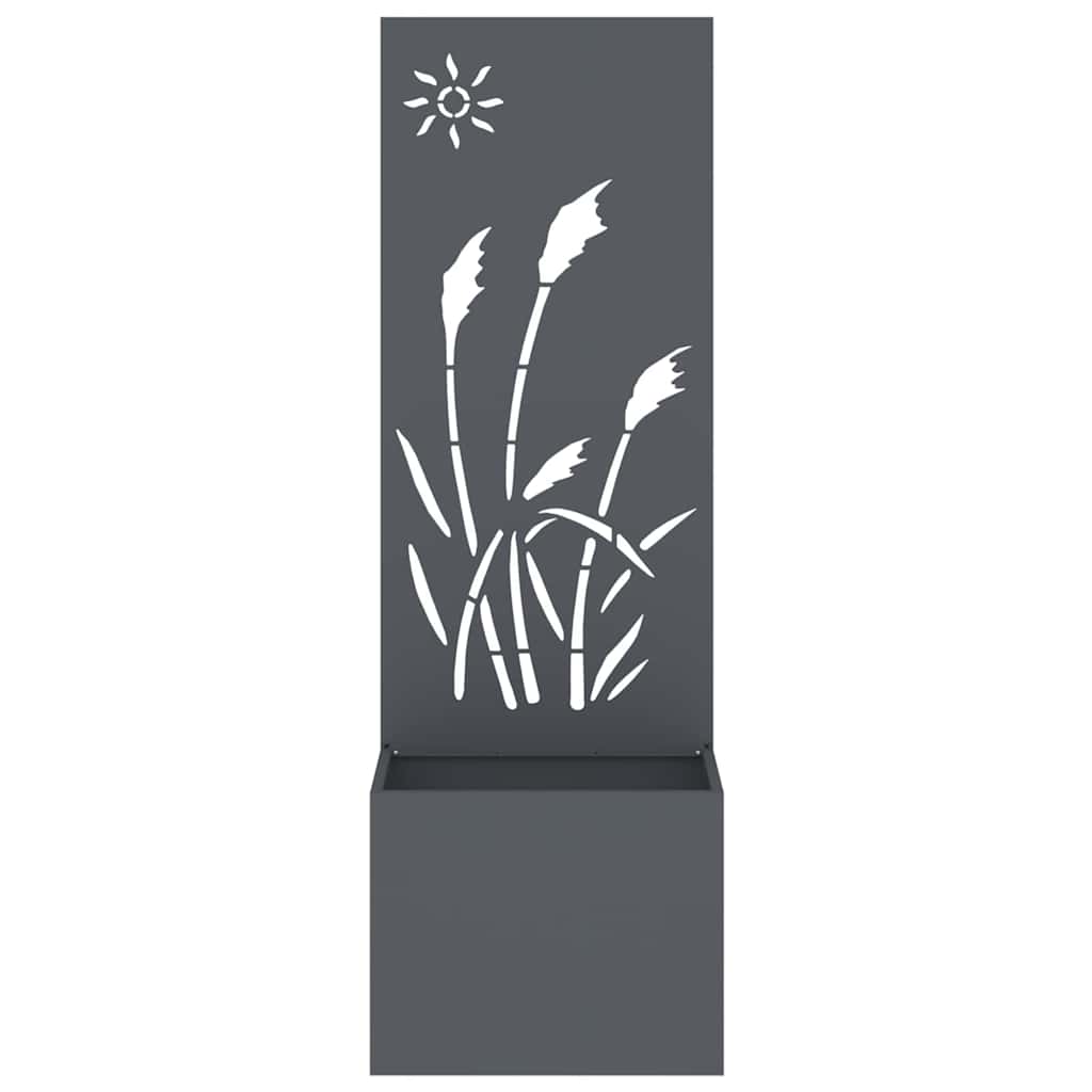 Blumentopf mit dekorativem Paneel Anthrazit 50 x 140 cm