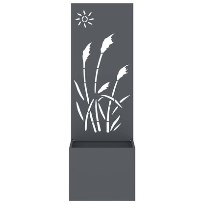Blumentopf mit dekorativem Paneel Anthrazit 50 x 140 cm