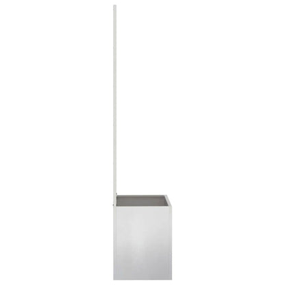 Blumentopf mit dekorativem Paneel Silber 50 x 140 cm Edelstahl