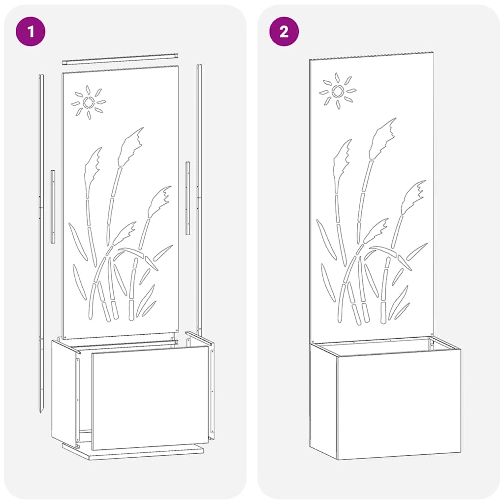 Garten Sichtschutz-Leinwand Silber 50 x 140 cm Verzinkter Stahl