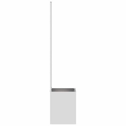 Blumentopf mit dekorativem Paneel Silber 50 x 140 cm