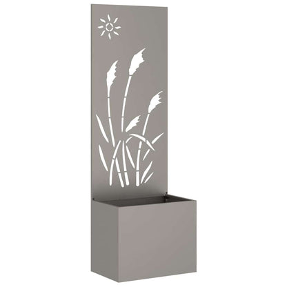 Blumentopf mit dekorativem Paneel Rostig 50 x 140 cm