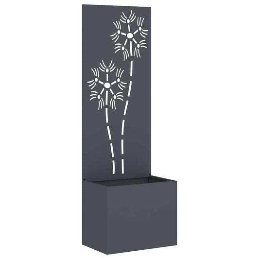 Blumentopf mit dekorativem Paneel Anthrazit 50 x 140 cm