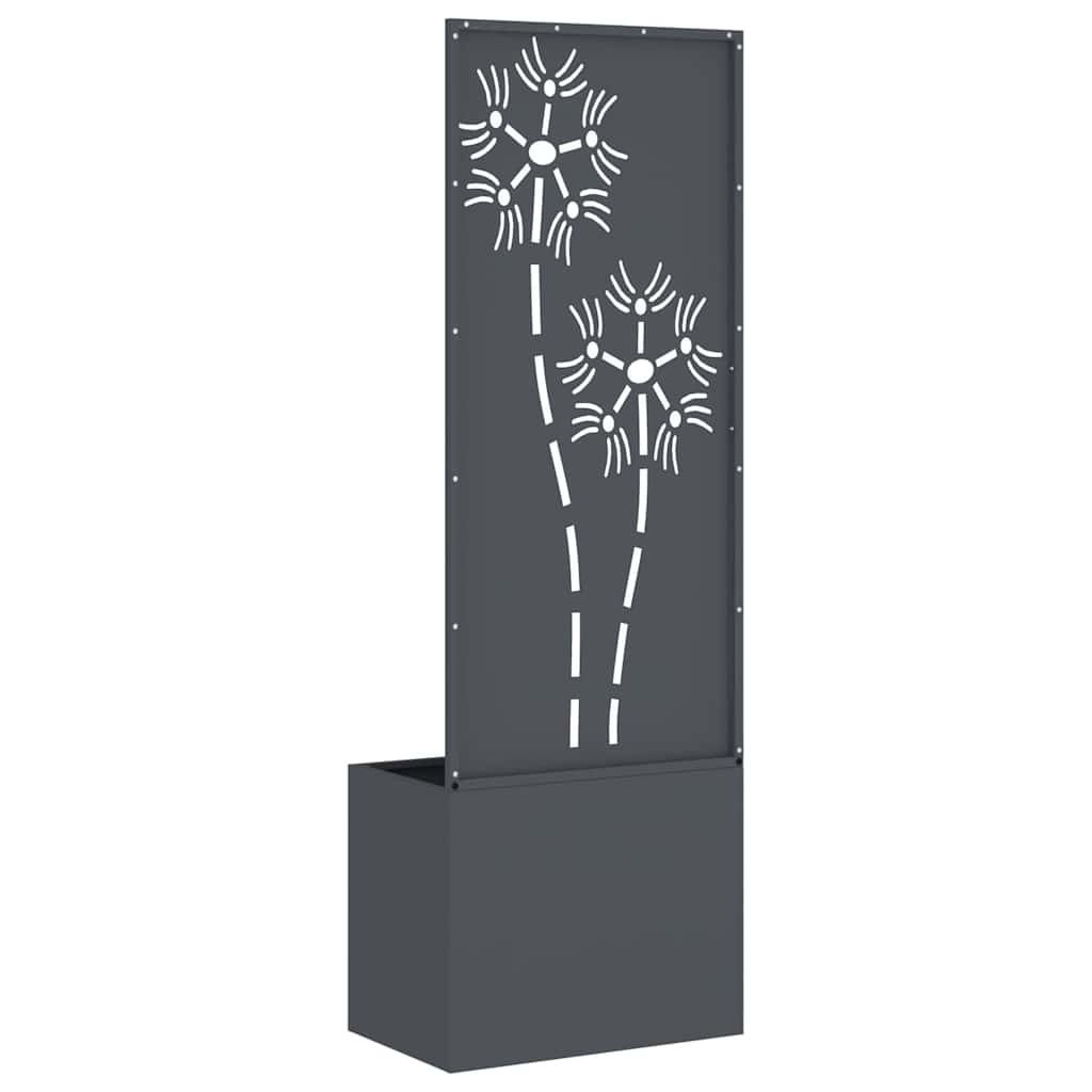 Blumentopf mit dekorativem Paneel Anthrazit 50 x 140 cm