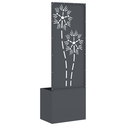 Blumentopf mit dekorativem Paneel Anthrazit 50 x 140 cm