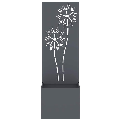 Blumentopf mit dekorativem Paneel Anthrazit 50 x 140 cm
