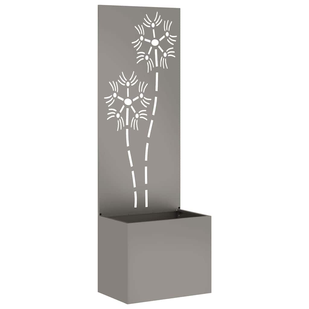 Blumentopf mit dekorativem Paneel Rostig 50 x 140 cm