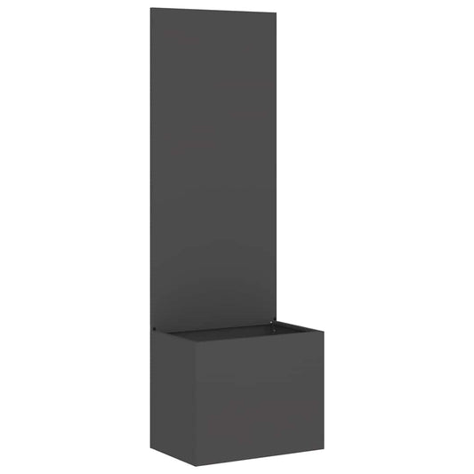 Blumentopf mit dekorativem Paneel Schwarz 50 x 140 cm