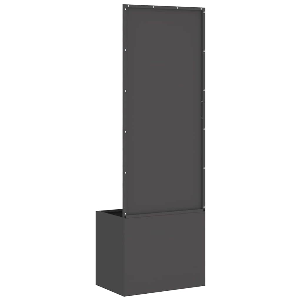 Blumentopf mit dekorativem Paneel Schwarz 50 x 140 cm