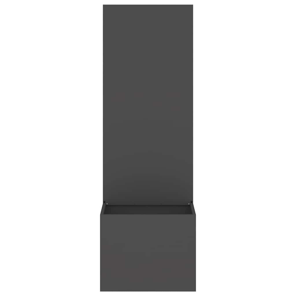 Blumentopf mit dekorativem Paneel Schwarz 50 x 140 cm