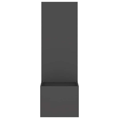 Blumentopf mit dekorativem Paneel Schwarz 50 x 140 cm