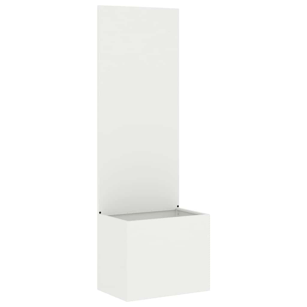Blumentopf mit dekorativem Paneel Weiß 50 x 140 cm