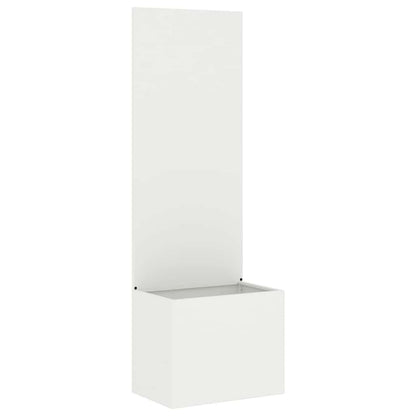 Blumentopf mit dekorativem Paneel Weiß 50 x 140 cm