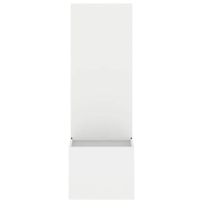 Blumentopf mit dekorativem Paneel Weiß 50 x 140 cm
