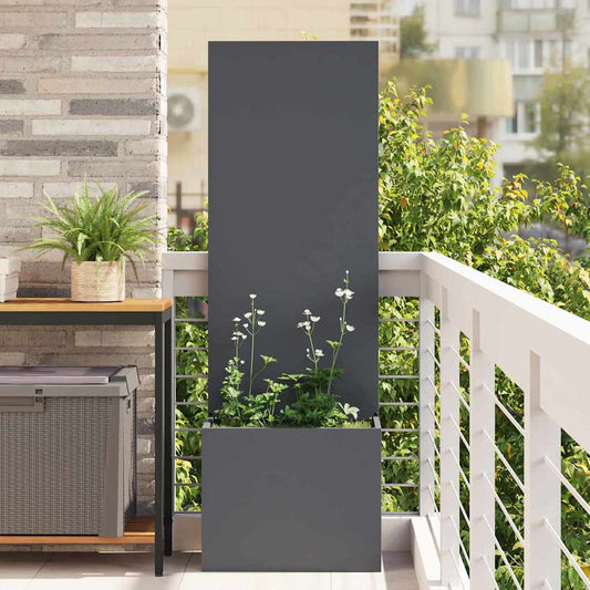 Blumentopf mit dekorativem Paneel Anthrazit 50 x 140 cm