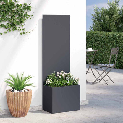 Blumentopf mit dekorativem Paneel Anthrazit 50 x 140 cm