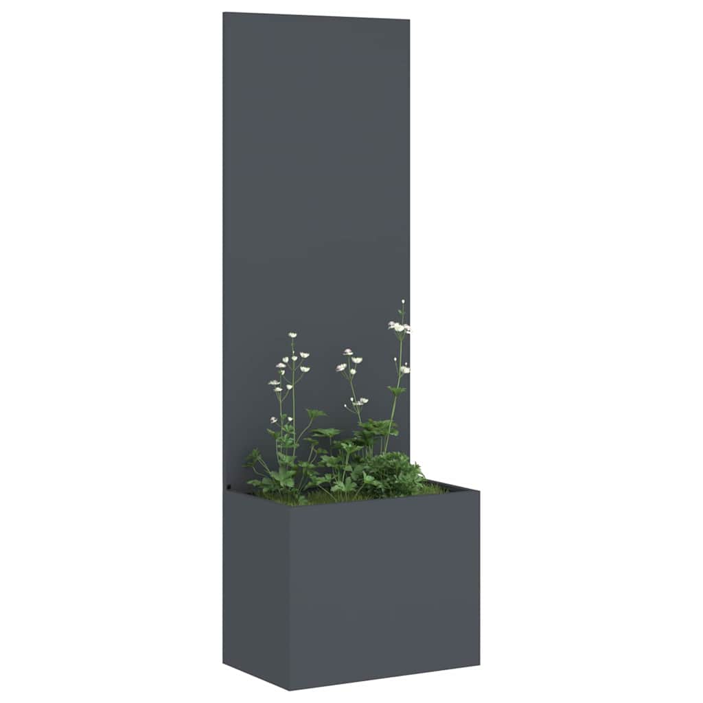 Blumentopf mit dekorativem Paneel Anthrazit 50 x 140 cm