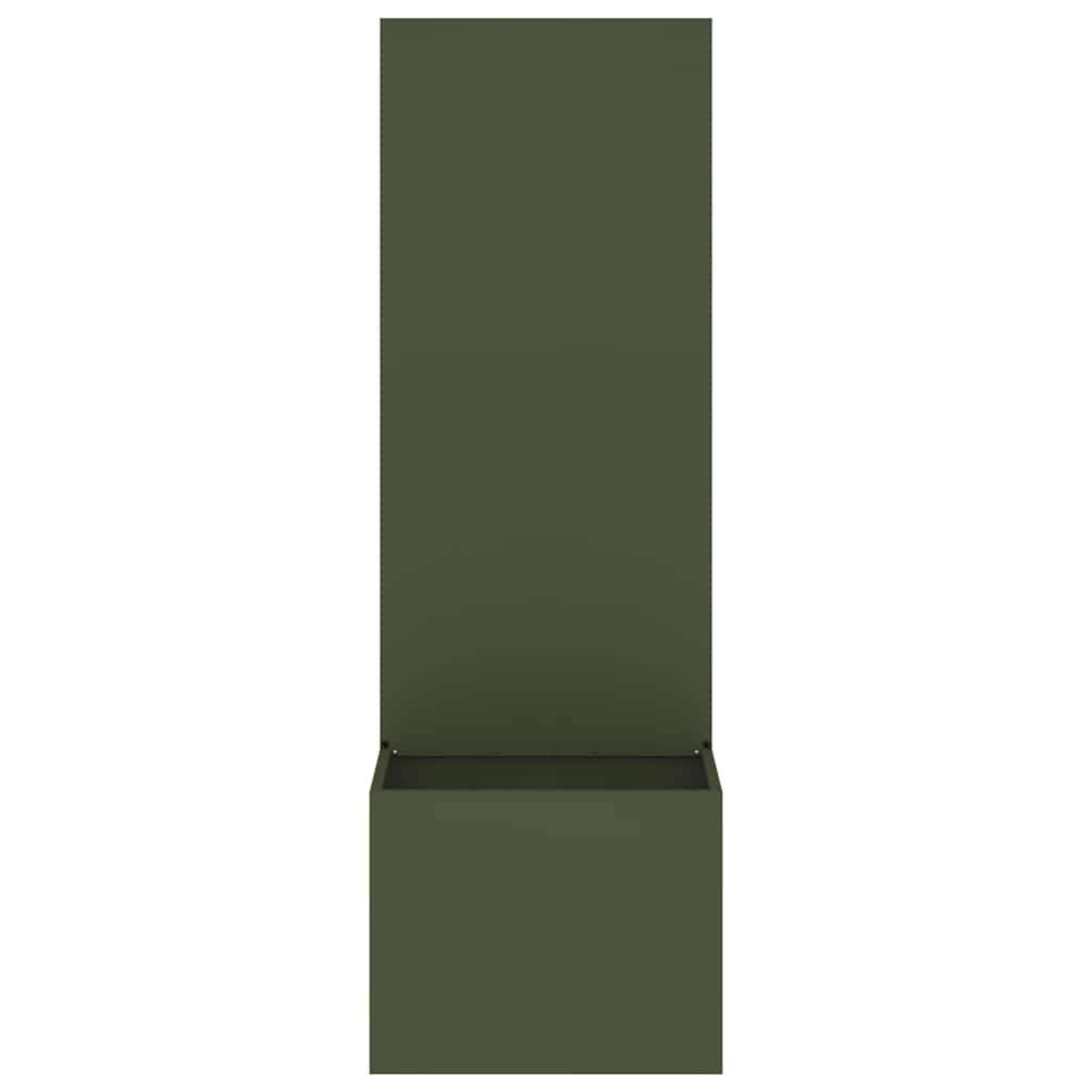 Blumentopf mit dekorativem Paneel Olivgrün 50 x 140 cm