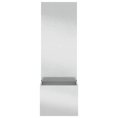Blumentopf mit dekorativem Paneel Silber 50 x 140 cm Edelstahl
