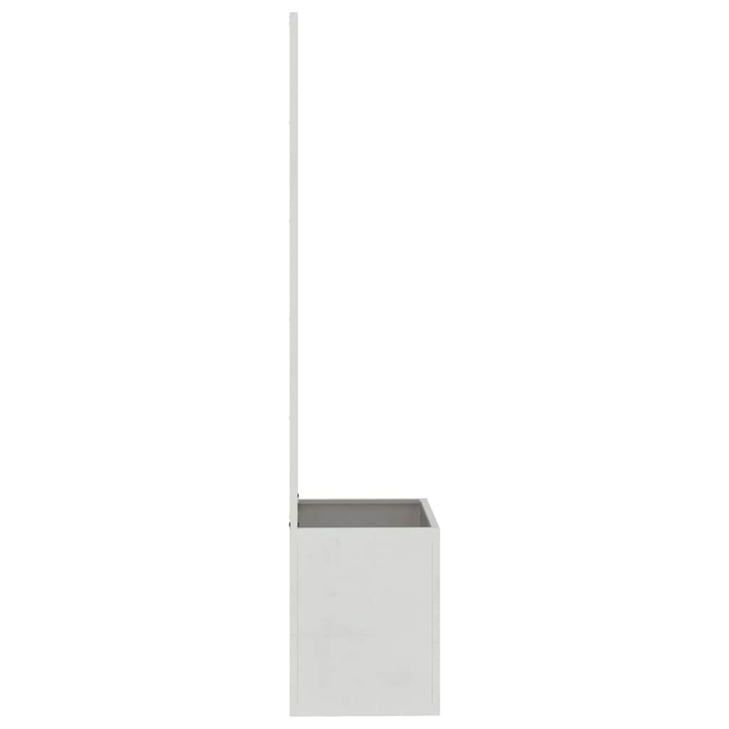 Blumentopf mit dekorativem Paneel Silber 50 x 140 cm Edelstahl