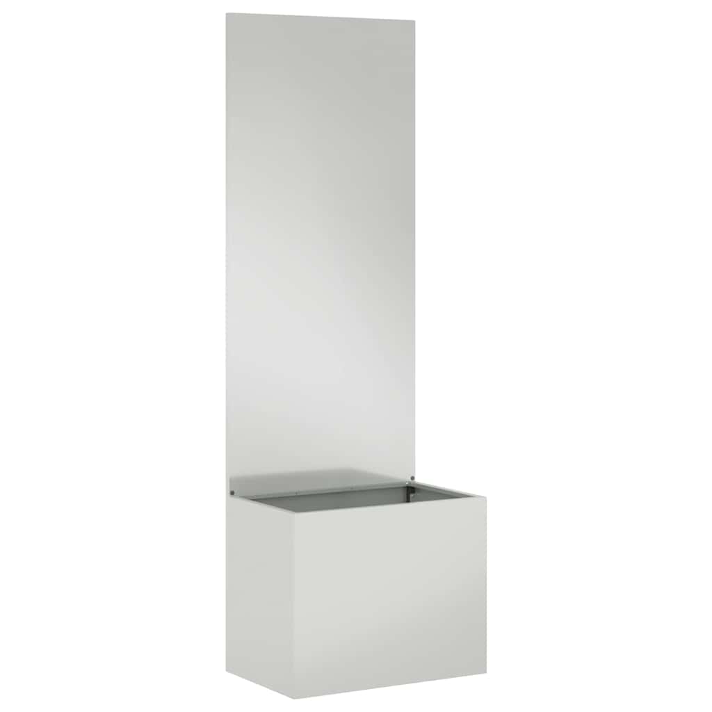 Garten Sichtschutz-Leinwand Silber 50 x 140 cm Verzinkter Stahl