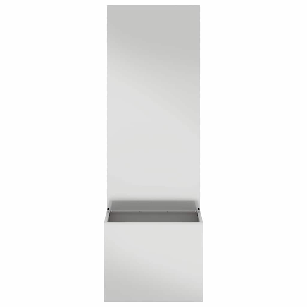 Garten Sichtschutz-Leinwand Silber 50 x 140 cm Verzinkter Stahl