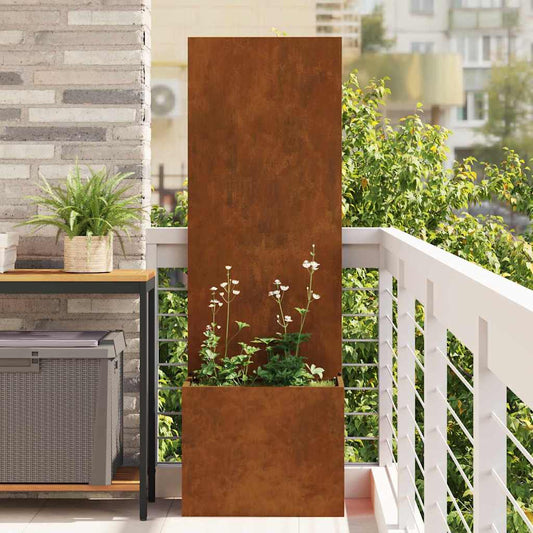 Garten Sichtschutz-Leinwand Rostig 50 x 140 cm Wetterfeststahl