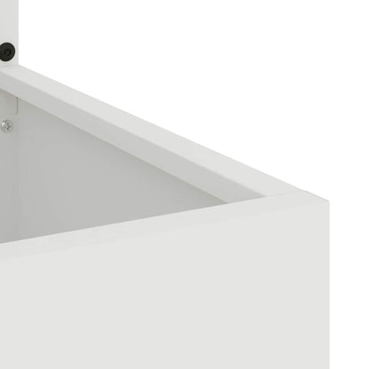 Blumentopf mit dekorativem Paneel Weiß 50 x 140 cm
