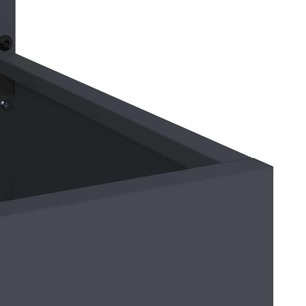 Garten Sichtschutz-Leinwand Floral Anthrazit 50 x 140 cm