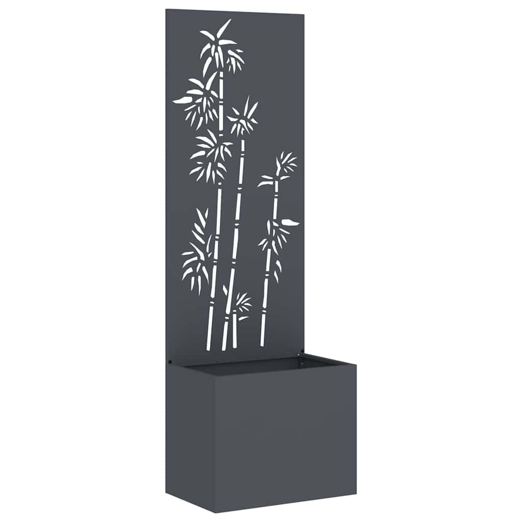 Blumentopf mit dekorativem Paneel Anthrazit 50 x 140 cm