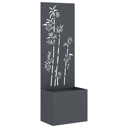 Blumentopf mit dekorativem Paneel Anthrazit 50 x 140 cm