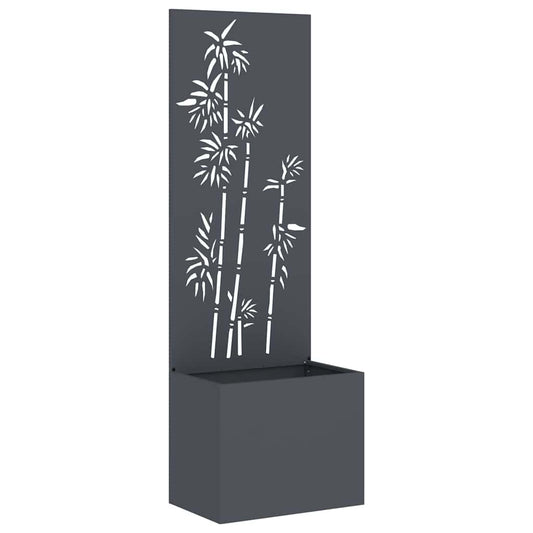 Blumentopf mit dekorativem Paneel Anthrazit 50 x 140 cm