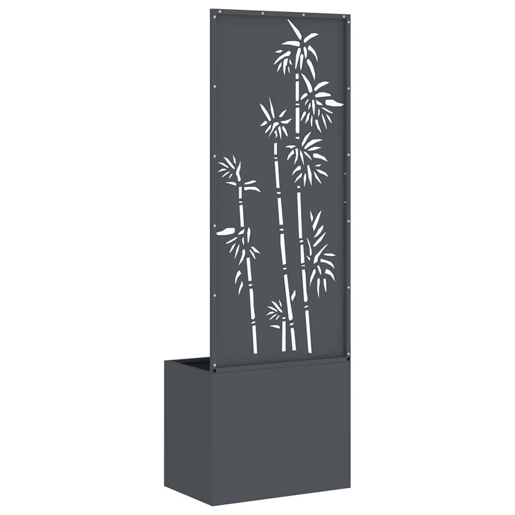 Blumentopf mit dekorativem Paneel Anthrazit 50 x 140 cm