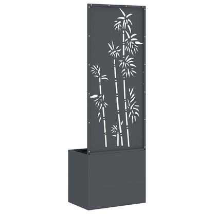 Blumentopf mit dekorativem Paneel Anthrazit 50 x 140 cm