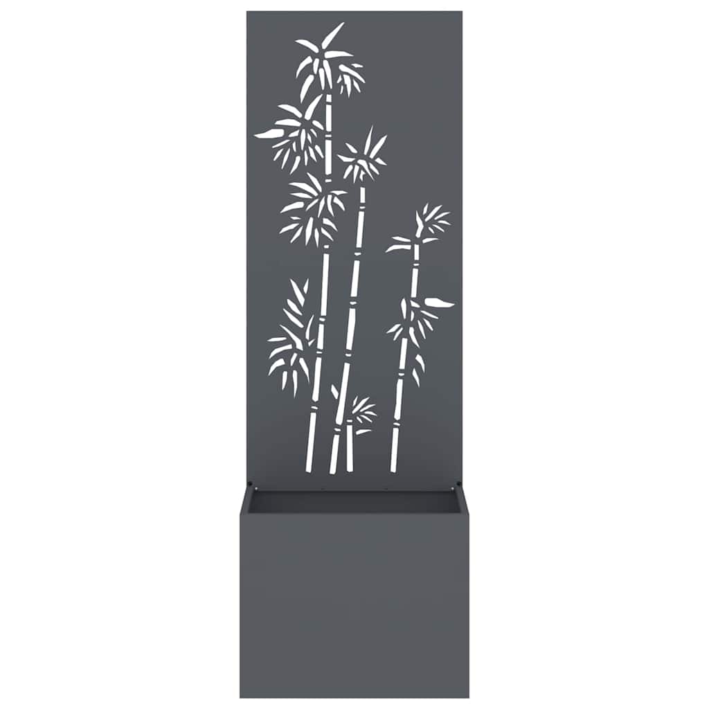 Blumentopf mit dekorativem Paneel Anthrazit 50 x 140 cm