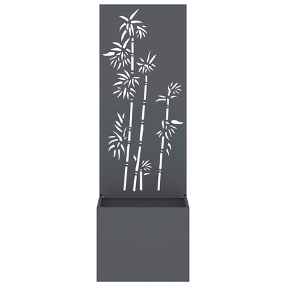 Blumentopf mit dekorativem Paneel Anthrazit 50 x 140 cm