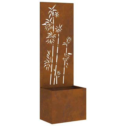 Blumentopf mit dekorativem Paneel Rostig 50 x 140 cm
