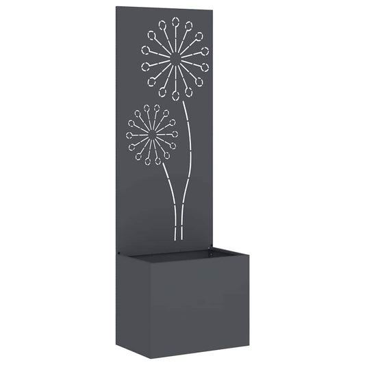 Blumentopf mit dekorativem Paneel Anthrazit 50 x 140 cm