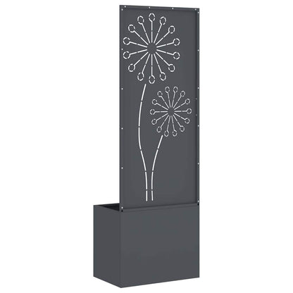 Blumentopf mit dekorativem Paneel Anthrazit 50 x 140 cm